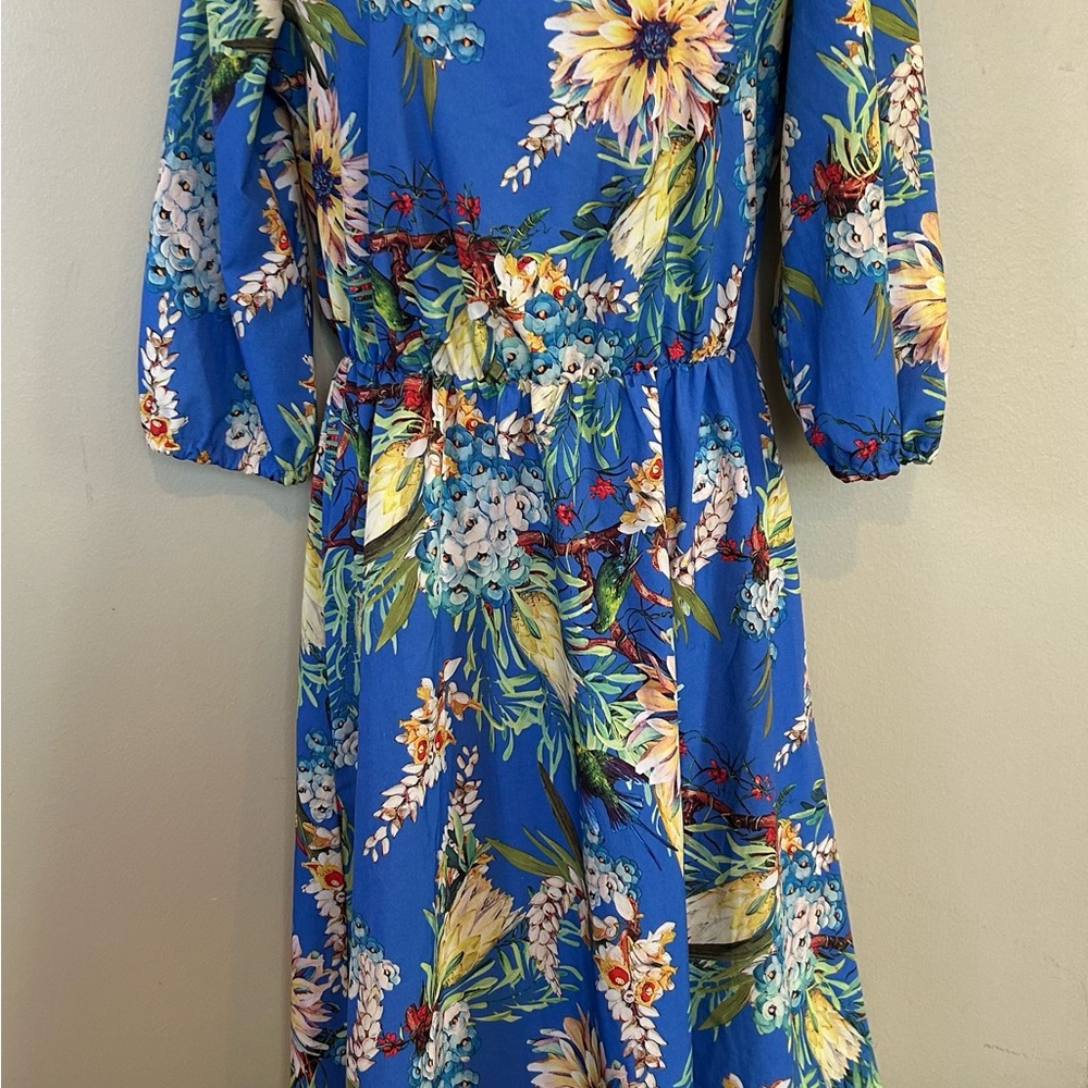 Floral Blue Dress - made in Ukraine!